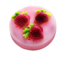 Free shipping Beautifully Strawberry Modelling fondant silicon mold chocolate cake decoration silicone mold silicone mold 2024 - buy cheap