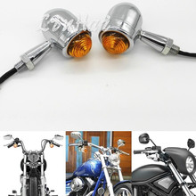 Luces LED de señal de giro para motocicleta Harley, luces intermitentes cromadas tipo Bullet Mini de alta resistencia, 4 Uds. 2024 - compra barato