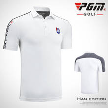 2019 рубашка для гольфа мужская с коротким рукавом спортивная футболка для гольфа летняя быстросохнущая дышащая футболка теннисная одежда D0708 2024 - купить недорого