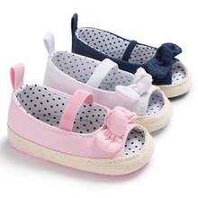 3 colors new arrivals Soft bottom anti-skid baby  kids girl Lace Denim Patchwork Bow baby First Walkers shoes 2024 - buy cheap