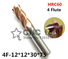 4f-12,hrc60 Carbide End Mill Original Product Square Flatted 4 Flute Coating Factory Sale Cnc Machine Milling Cutter 2024 - buy cheap