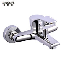 Free shipping,Chrome finish single handle brass bathroom shower faucet mixer wall mounted single handle bathtub taps 2024 - buy cheap