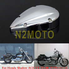 Capa de filtro de ar cromado para motocicleta, guarda de proteção para filtro de ar de motocicleta para honda shadow ace vt vt400 vt750 2004-2012 abs, plástico 2024 - compre barato