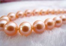 Selling Perfect 11-12mm AAA++ Akoya pink Pearls Necklace 18" >ePacket free shipping 2024 - buy cheap
