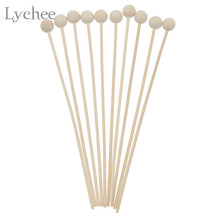 Lychee Life 10pcs Wood Ball For Fragrance Diffuser Aromatherapy Rattan Reed Sticks DIY Home Decoration 2024 - buy cheap