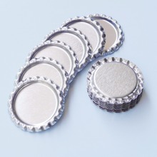 DHL Free Shipping!1600pcs Flat Bottle Caps Linerless Silver Bottlecaps For Necklaces Hair Bow Scrapbook Crafts DIY Accessories 2024 - buy cheap