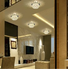 5W bedroom led Crystal ceiling lamps for home modern living room spotlights aisle lights chandelier lighting abajur lampshade 2024 - buy cheap