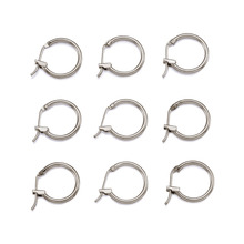 200 PCs Brass Hoop Earrings, Nickel Free, Platinum Color, 14mm/16mm in diameter, 1.5mm thick 2024 - buy cheap