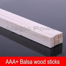 AAA+ Balsa Wood Sticks Strips 300mm long 2~4mm wideth 50 pieces/lot  for airplane/boat model Fishing wood DIY free shipping 2024 - buy cheap