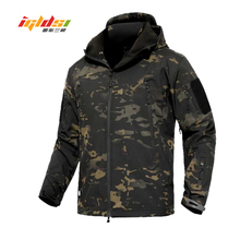 Chaqueta de piel de tiburón V4 para hombre, abrigo polar del ejército, impermeable, Multicam, camuflaje, rompevientos de combate, 3XL 2024 - compra barato