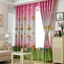 Pink/ Blue American Style Cartoon Character Bear Curtains for Kids Bedroom Children Window Treatments Custom Green Fabric Blind 2024 - buy cheap