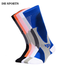Компрессионные длинные носки для бега эластичные уличные спортивные носки для сноуборда носки для велоспорта тянущиеся футбольные носки для ног 2024 - купить недорого
