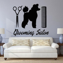 Grooming Salon Wall Decal Dogs Animals Best Friend Pet Shop Interior Decor Vinyl Wall Sticker Comb Waterproof Wallpaper S353 2024 - buy cheap