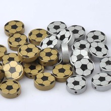 50 Uds. De diamantes de imitación pintados de fútbol para joyería hecha a mano, 20mm, MT2003 2024 - compra barato