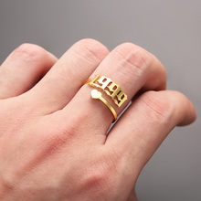 Первый год номер кольца из нержавеющей стали кольца для мужчин и женщин юбилей Регулируемый обручальные кольца 1990-2000 на день рождения год кольцо 2024 - купить недорого