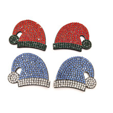 20 unids/lote 5X3.8CM diamante brillante sombrero de Navidad apliques acolchados para sombreros decoración hecha a mano accesorios para el cabello 2024 - compra barato