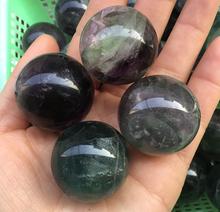 30mm Play with a natural colored striped fluorite ball 1PC 2024 - buy cheap