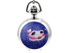 Animated cartoon silver Hedgehog quartz pocket watches necklace pendant of woman children gift 2024 - купить недорого
