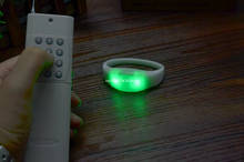 10pcs LED Bracelets + 1pc Remote Control RGB Color Change Silicone White Case Bracelets with 12 Keys Remote Control for Party 2024 - buy cheap