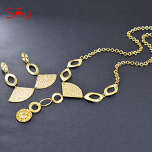 Sunny Jewelry Fashion Jewelry 2021 Long Chain Earrings Women's Jewelry Sets High Quality Heart Triangle Fan For Party Wedding 2024 - buy cheap