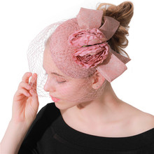 New Fascinators Winter Pillbox Veil Hat Women Vintage Felt Festival Party Wedding Ladies Women Fedoras With Fascinating Floral 2024 - buy cheap