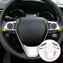 ABS Matte/Carbon Fibre/Red Car Steering wheel Button frame Cover Trim car styling For Toyota Avalon XX25 2019 Accessories 3pcs 2024 - buy cheap