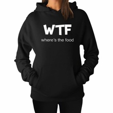 Модная женская толстовка WTF с надписью «What's the food», толстовка с круглым вырезом, белая, серая, черная, удобная толстовка, худи гранж, tumblr 2024 - купить недорого