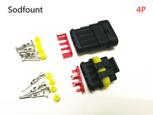 New Car Part 10 kit 4 Pin Way Sealed Waterproof Electrical Wire Auto Connector Plug free shipping with registered 2024 - buy cheap