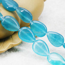 Blue Chalcedony Aquarine Tears Drop Loose DIY Beads Stone Jewelry Making Design 13x18mm 15inch For Women Girls Gifts Accessories 2024 - buy cheap