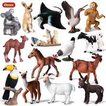 Oenux Poultry Animals Hen Duck Model Action Figure Alpaca Cow Horse Figurines  Butterfly Spider Miniature Collection Toy For Kid 2024 - buy cheap