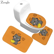 Zeegle Non Slip Bath Mat Toilet Rugs Anti Slip Toilet Floor Mat Bathroom Carpets Set Bathmat  Shower Room Rug 2024 - buy cheap