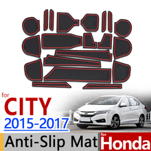 Противоскользящие коврики резиновая чашка Подушка дверь паз коврик для Honda City 2015 2016 2017 2018 2019 GM6 аксессуары Grace Ballade 2024 - купить недорого