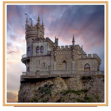 Sunset Cliff Castle Needlework Embroidery Home Decor Mosaic Full Square/round Diamond Painting Drill Picture By Numbers 2024 - buy cheap