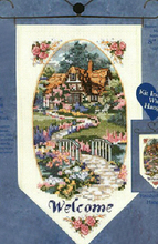 Welcome Villas Banners House Bridge Landscape 14ct Counted Cross Stitch Kits Needlework Cross-stitch Embroidery Pattern 2024 - buy cheap