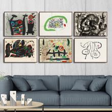 Casa Decoração Wall Art Pictures Fro Sala Poster Cópia Da Lona Pinturas Espanhol Joan Miró Abstrato 6 2024 - compre barato