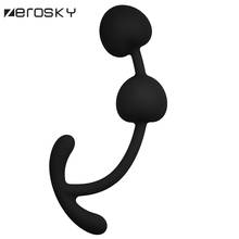 Zerosky Anal Beads Butt Plug Vibrator Silicone Prostate Massager Anal Sex Toys Nipple Anal Plug Bead Erotic Butt Plug 2024 - buy cheap