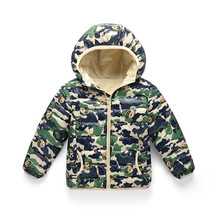 Autumn Winter Children's Down Cotton Jacket Casual Boys Girls Camouflage Thin Hooded Coat Kids Ultra-light Zipper Parkas Outwear 2024 - buy cheap