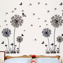 And Dandelion Flower Plant Wall Sticker Bedroom Living Room TV Background Wall Home Decoration Removable Stickers 2024 - buy cheap