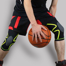 2 piezas rodilla de baloncesto deporte seguridad Kneepad hombres apoyo de compresión rótula Fitness ciclismo pierna manga Protector 2024 - compra barato