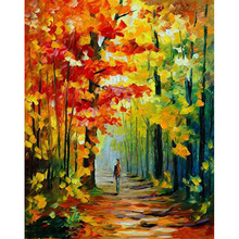 Profundo em floresta cenário diy pintura digital por números arte de parede pintura em tela presente exclusivo decoração de casa 40x50cm 2024 - compre barato