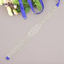 TOPQUEEN S175 Women's Fashion Luxurious Crystal Rhinestone Wedding Bride Bridesmaid Sash Belt For the Evening Party Dress 2024 - buy cheap