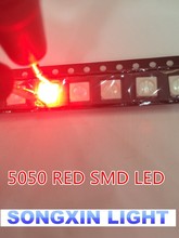 Contas para lâmpada led smd 50 de alto brilho vermelho 5050 diodo emissor de luz 2024 - compre barato