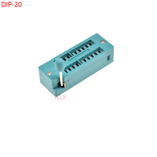 2PCS GREEN DIP20 ZIF ZIP IC SOCKET 20P DIP CHIP TEST Adaptor 20 PIN dip-20 20PIN 2.54MM PITCH 220-3341 CONNECTOR FOR PCB 2024 - buy cheap