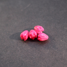 (20 pieces/lot) Carved Jasmine Flower Artificial coral beads 7 8mm Hot Pink color for Jewelry making 2024 - buy cheap