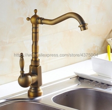 Bathroom Faucet Antique Brass Single Handle Hot & Cold Water Mixer Taps Wash Basin Deck Mounted Faucet Nan017 2024 - buy cheap