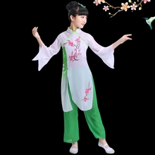 Hanfu-trajes de danza clásica para niñas, paraguas de baile de estilo nacional, Ropa de baile de actuación 2024 - compra barato