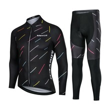 Conjunto de maillot de Ciclismo de manga larga para hombre, ropa para Ciclismo transpirable, antisudor, para Ciclismo de montaña y al aire libre 2024 - compra barato