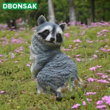 Little Raccoon Resin Decoration Simulation Animal Sculpture Courtyard Ornaments Raccoon Figurine Crafts Home Garden Decoration 2024 - buy cheap