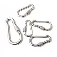 1pcs M5 M6 M7 M8 M9 M10 M11 Lock buckle button insurance buckles stainless steel nut spring knots carabiner chain connecting 2024 - buy cheap