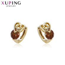 Xuping Fashion Elegant Unique Heart Pattern Design Earrings for Women Christmas Day Jewelry Gifts 94611 2024 - buy cheap